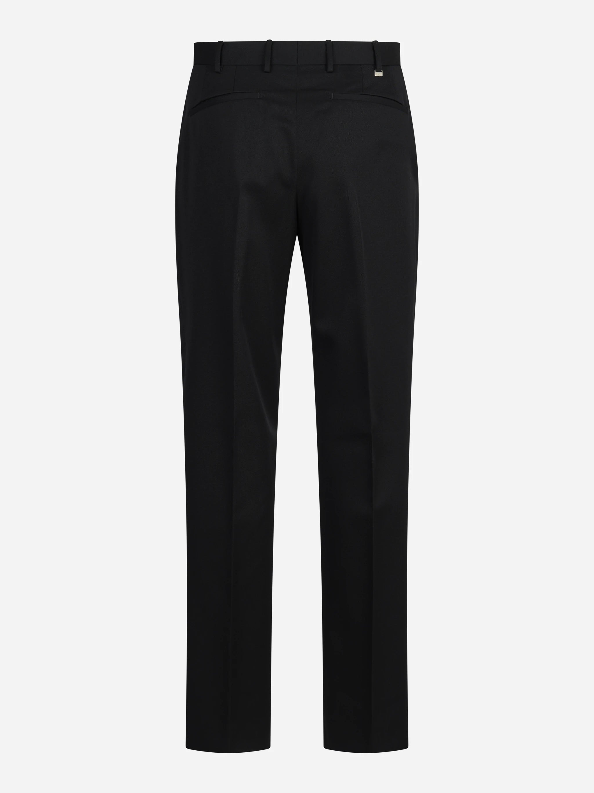 Pantalone drill di lana a due strati Samuel nero - vista posteriore