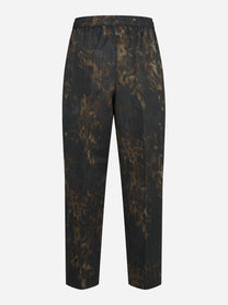 Pantaloni Wide Active con stampa mimetica verdi - vista posteriore
