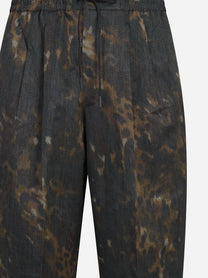 Pantaloni Wide Active con stampa mimetica verdi - dettaglio del prodotto