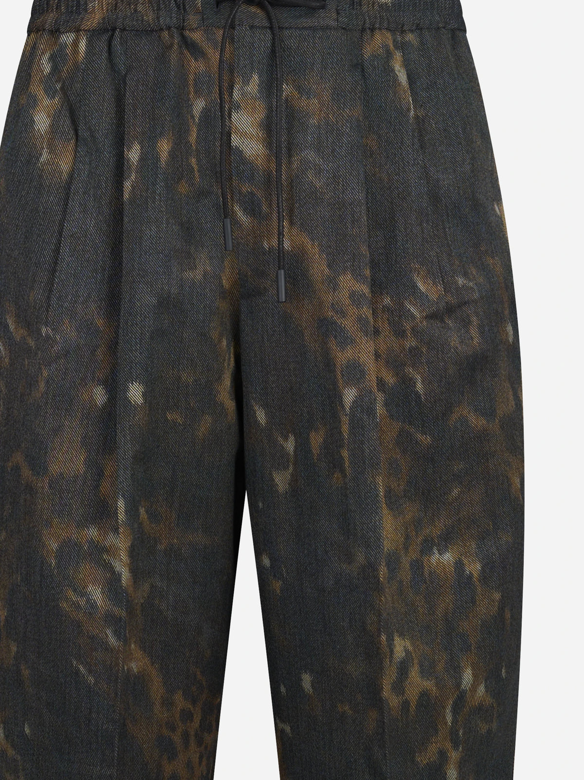 Pantaloni Wide Active con stampa mimetica verdi - dettaglio del prodotto