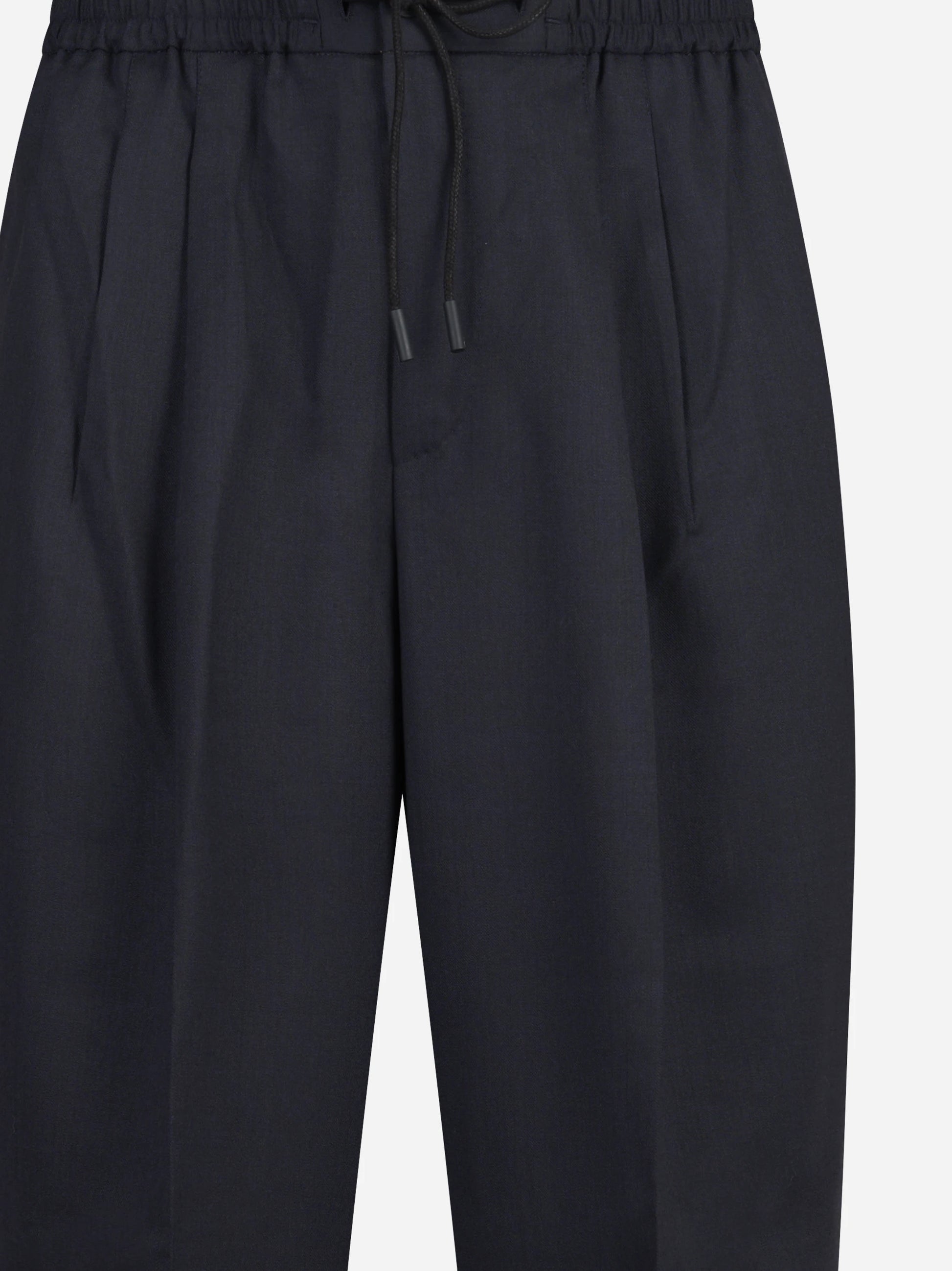 Pantaloni Wide Active in flanella tecnica blu - dettaglio del prodotto
