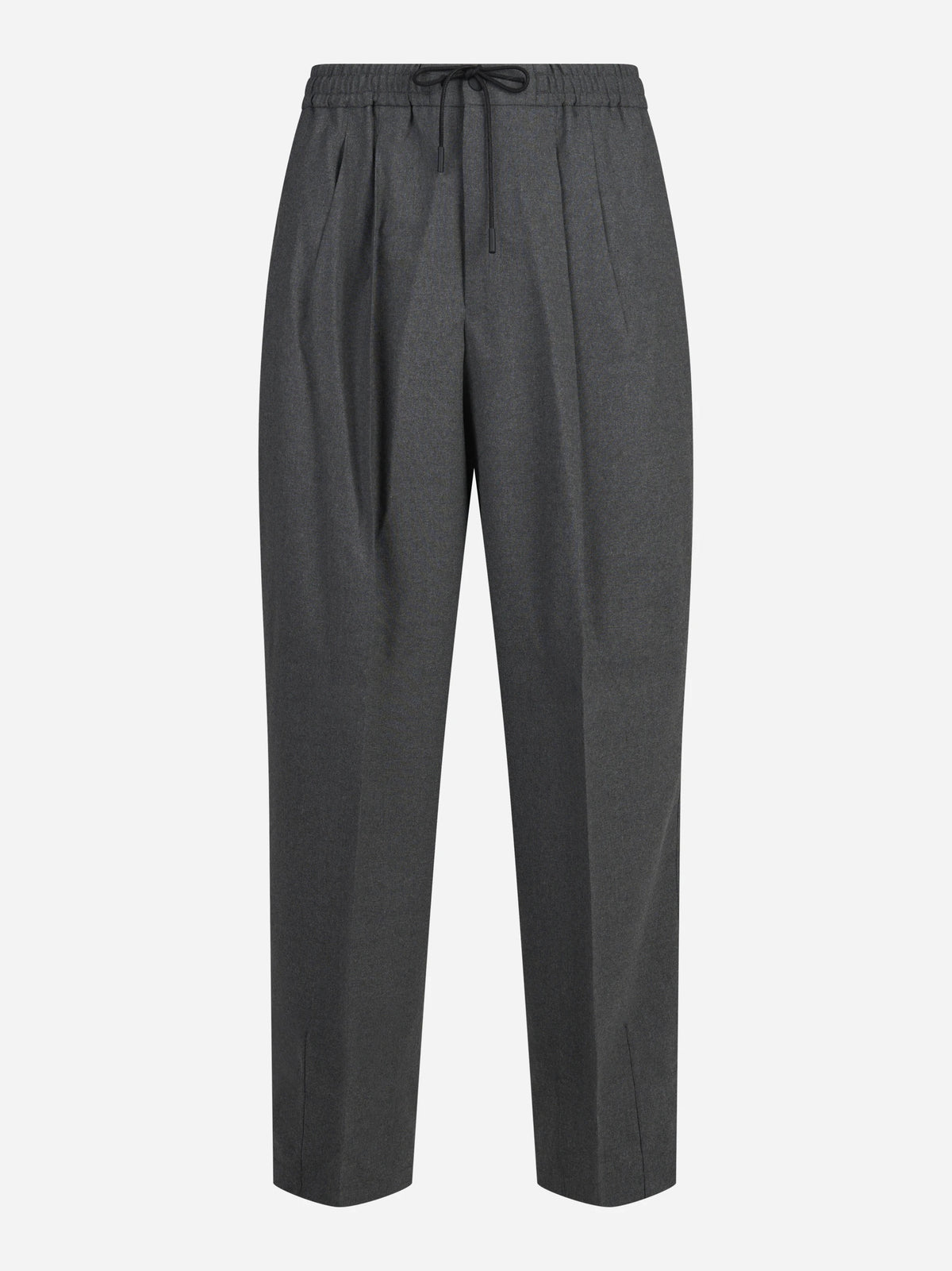 Pantaloni Wide Active in tela stretch grigi - vista frontale