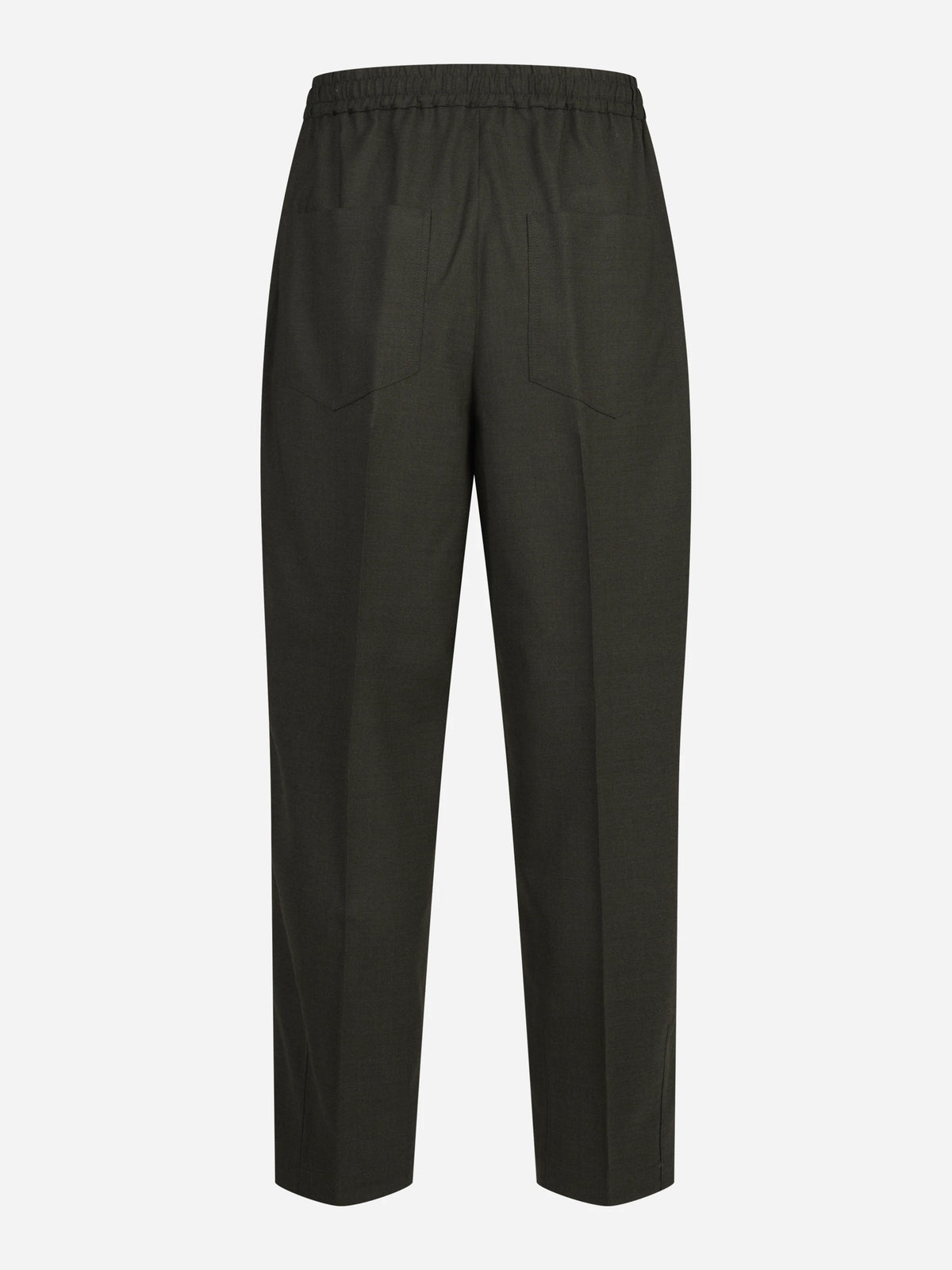 Pantaloni Wide Active in tela stretch verdi - vista posteriore