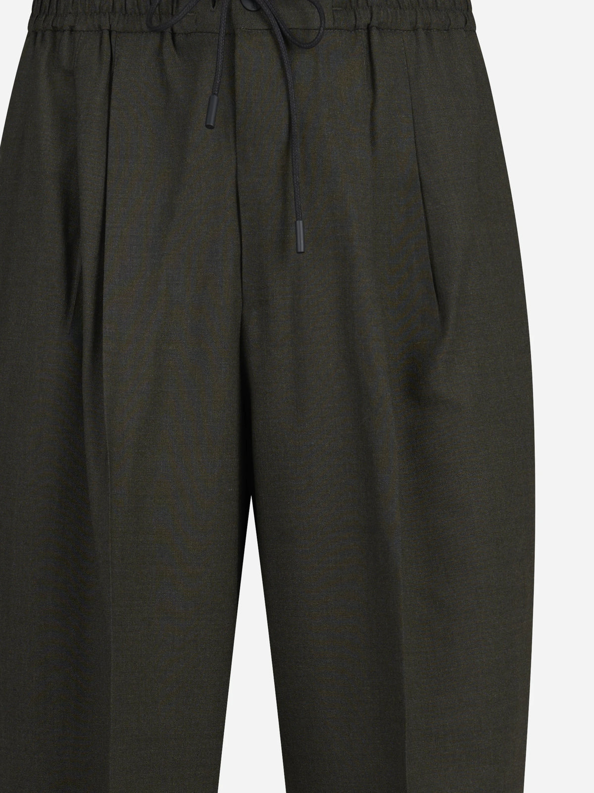 Pantaloni Wide Active in tela stretch verdi - dettaglio del prodotto