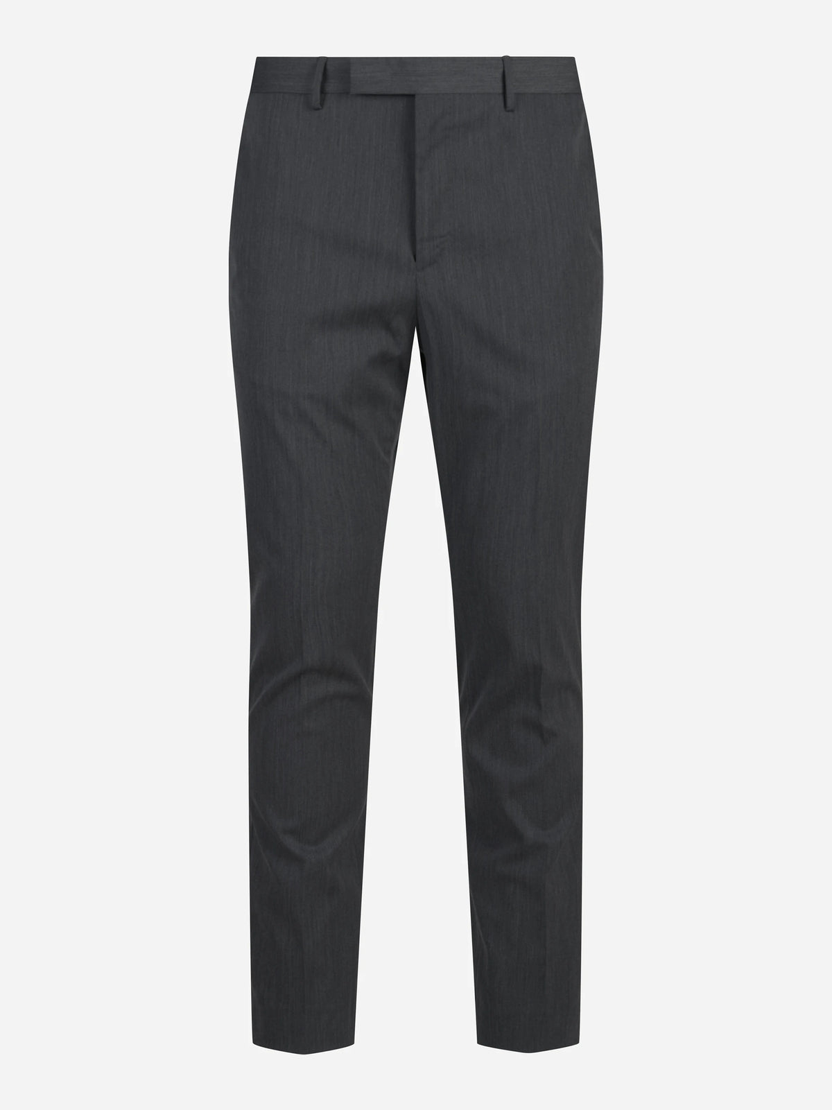 Pantalone in twill di lana super leggero grigio - vista frontale