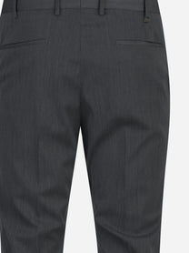 Pantalone in twill di lana super leggero grigio - vista posteriore