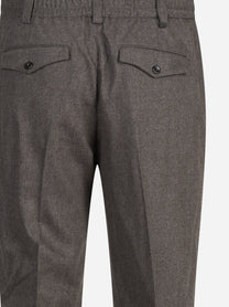 Pantalone flanella garzata The Rebel marrone - vista laterale e dettagli