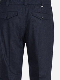 Pantalone flanella garzata The Rebel blu - vista laterale e dettagli