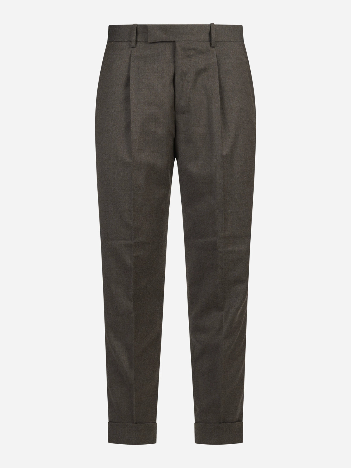 Pantalone flanella stretch Rebel marrone - vista frontale