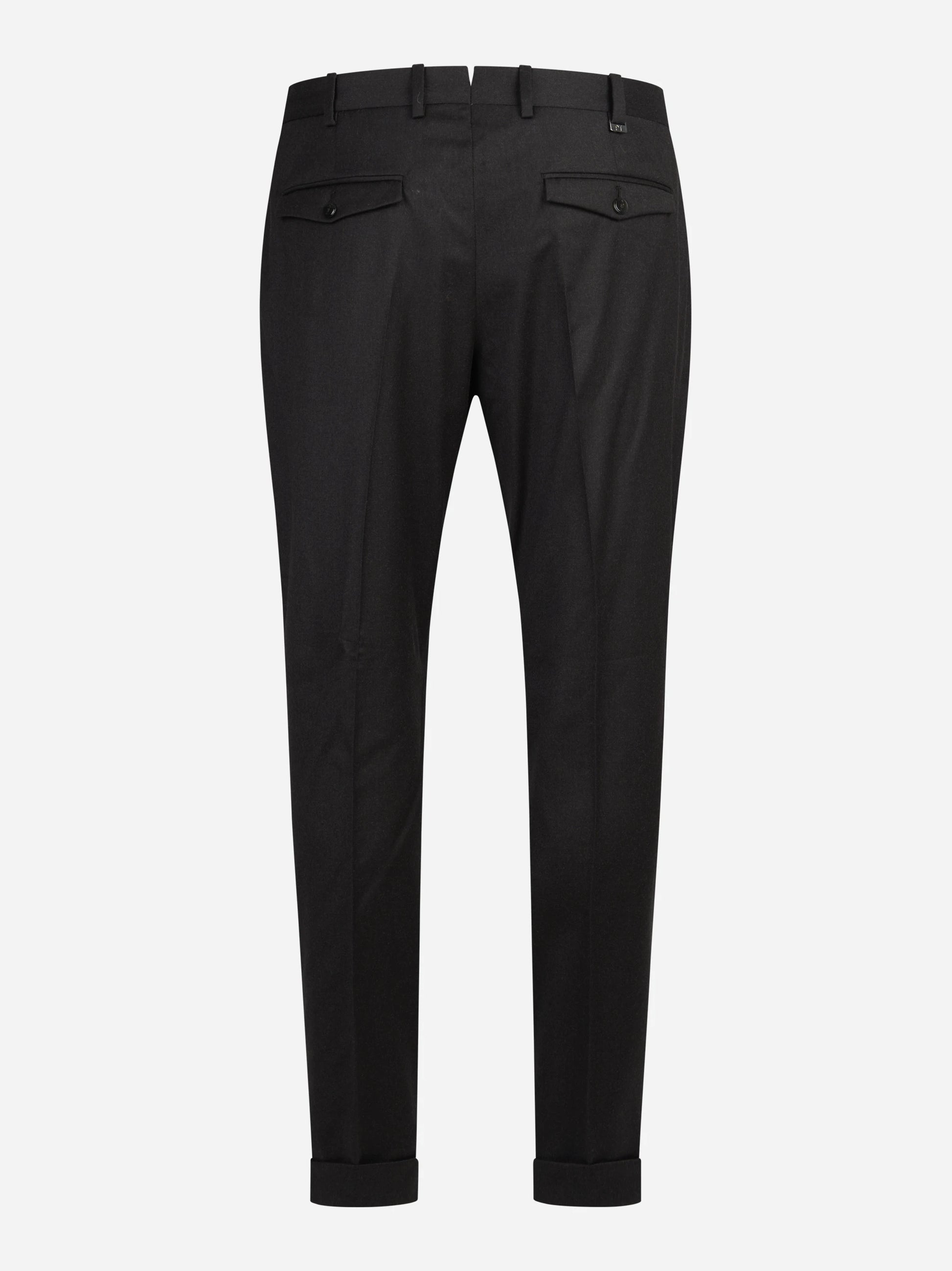 Pantalone in flanella stretch Rebel testa di moro - vista posteriore