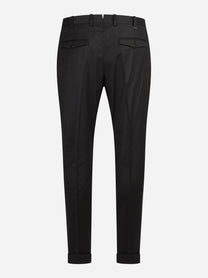 Pantalone in flanella stretch Rebel testa di moro - vista posteriore