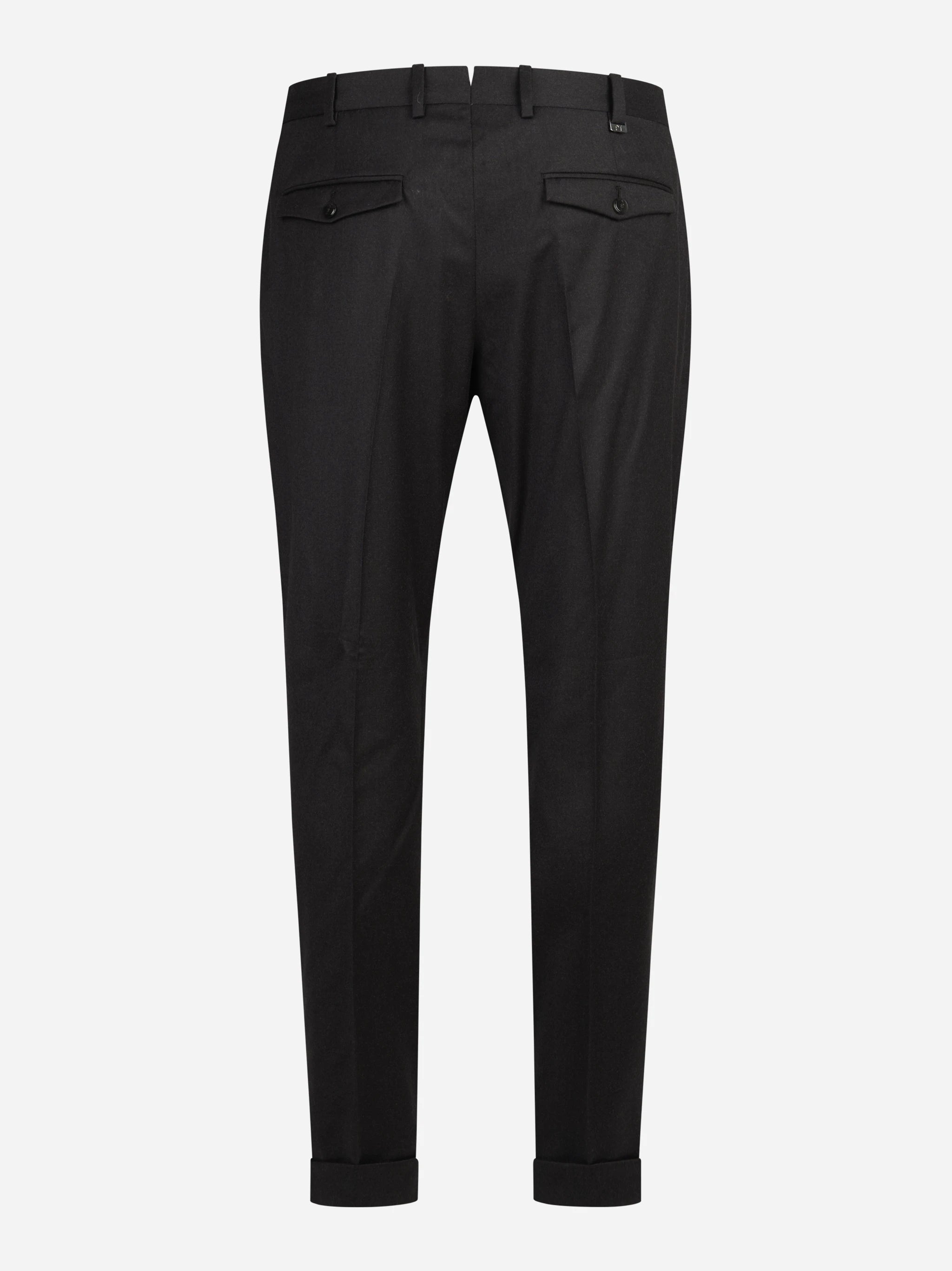 Pantalone in flanella stretch Rebel testa di moro - vista posteriore
