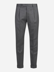 Pantaloni Rebel in flanella stretch grigi - vista frontale