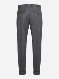 Pantaloni Rebel in flanella stretch grigi - vista posteriore