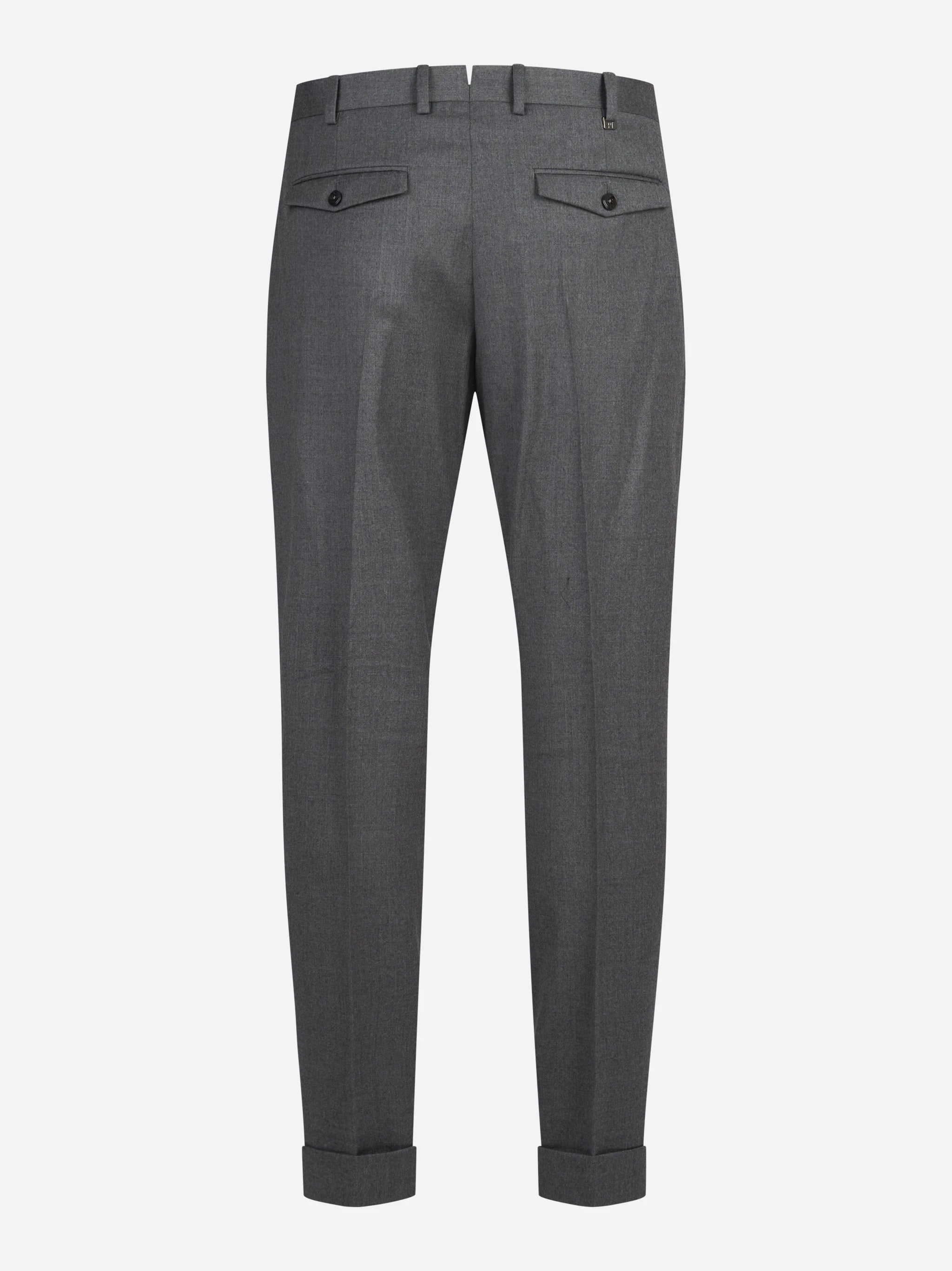 Pantaloni Rebel in flanella stretch grigi - vista posteriore