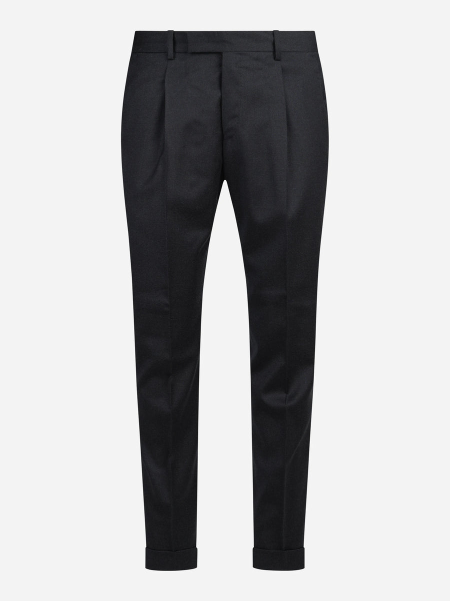 Pantalone in flanella stretch Rebel grigio - vista frontale