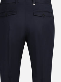 Pantalone in flanella stretch Rebel blu - dettaglio del retro