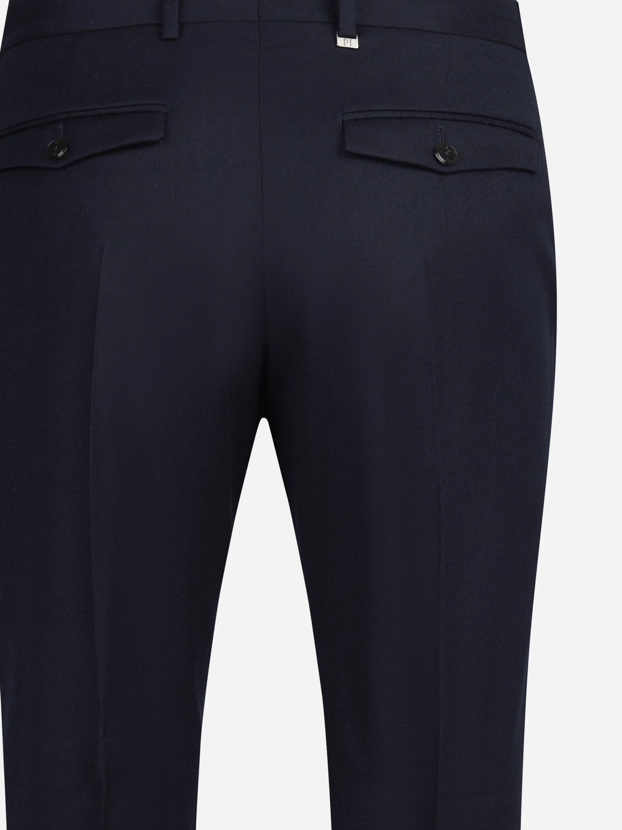 Pantalone in flanella stretch Rebel blu - dettaglio del retro