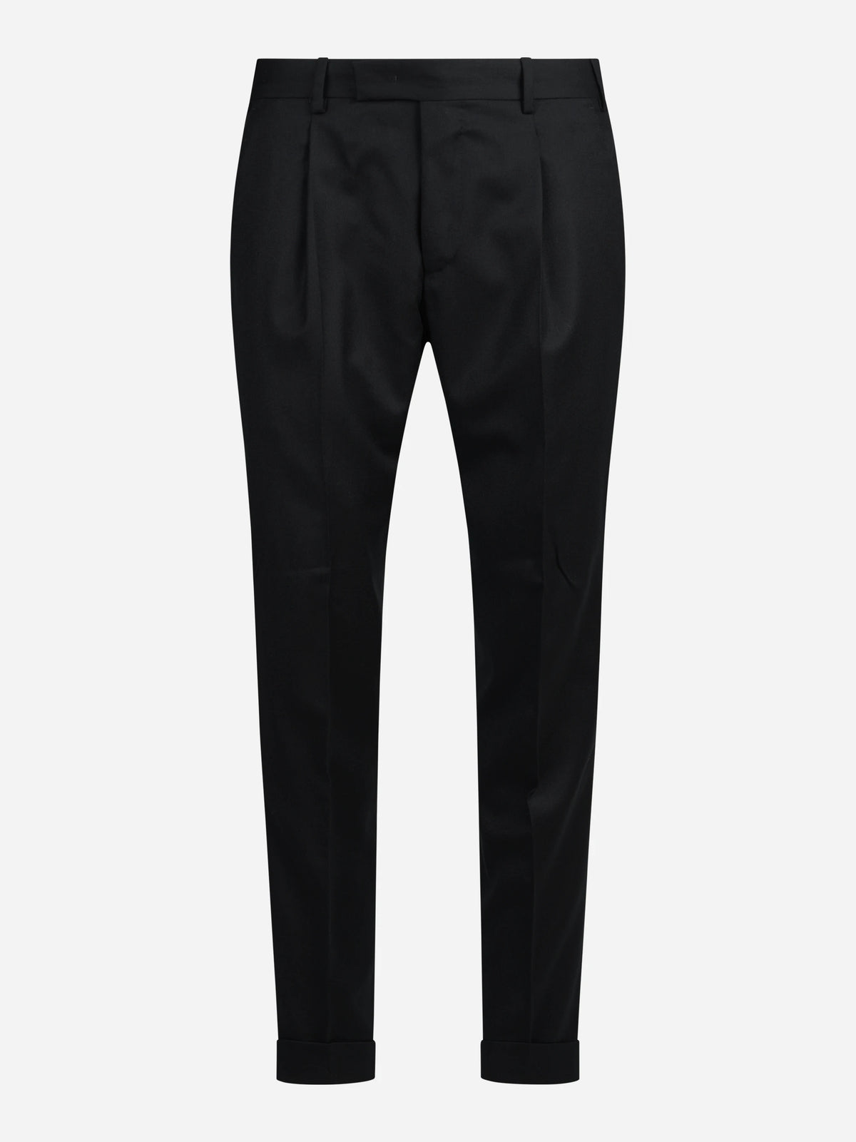 Pantalone in flanella stretch Rebel nero - vista frontale