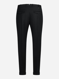 Pantalone in flanella stretch Rebel nero - vista posteriore