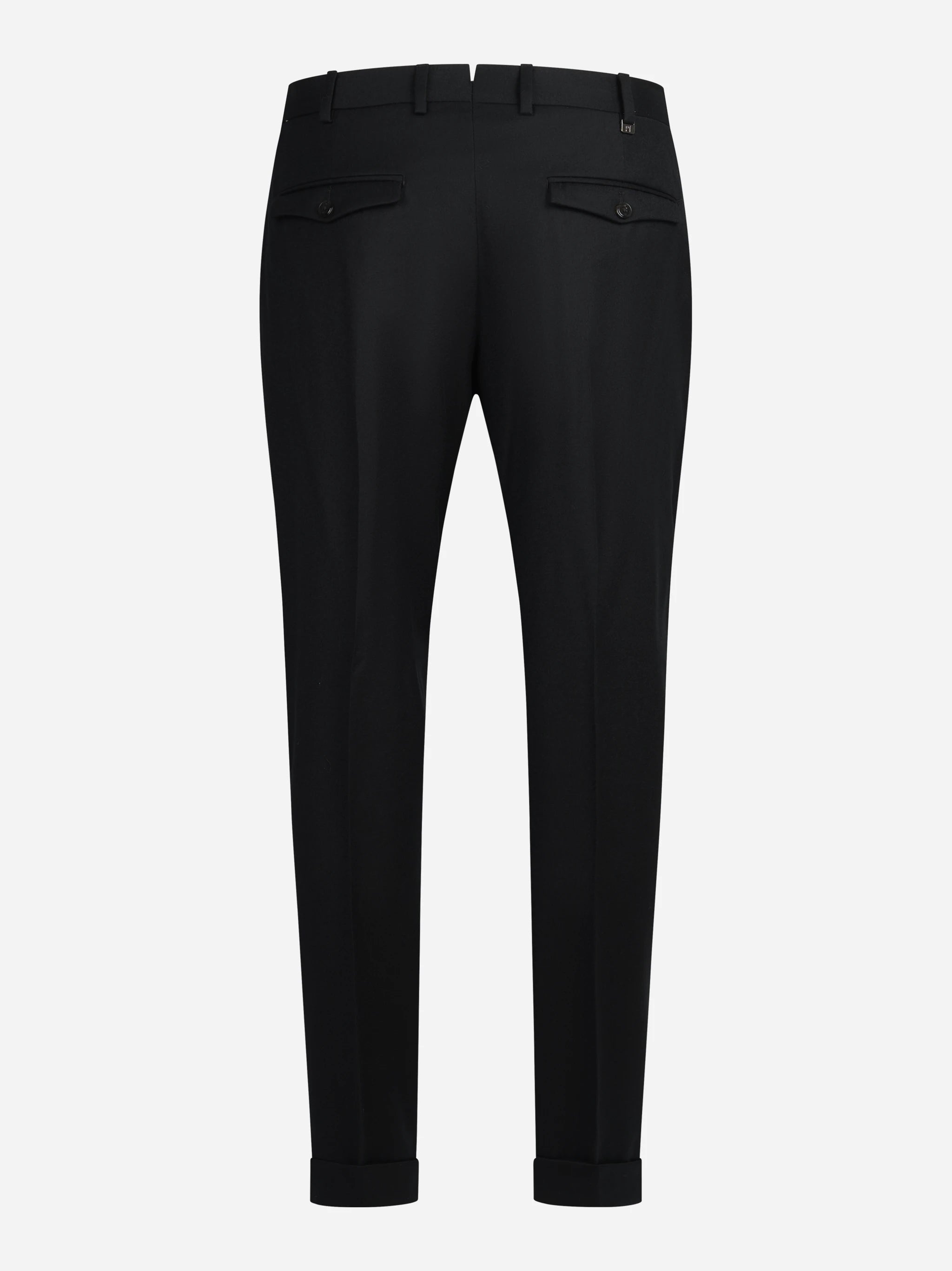 Pantalone in flanella stretch Rebel nero - vista posteriore