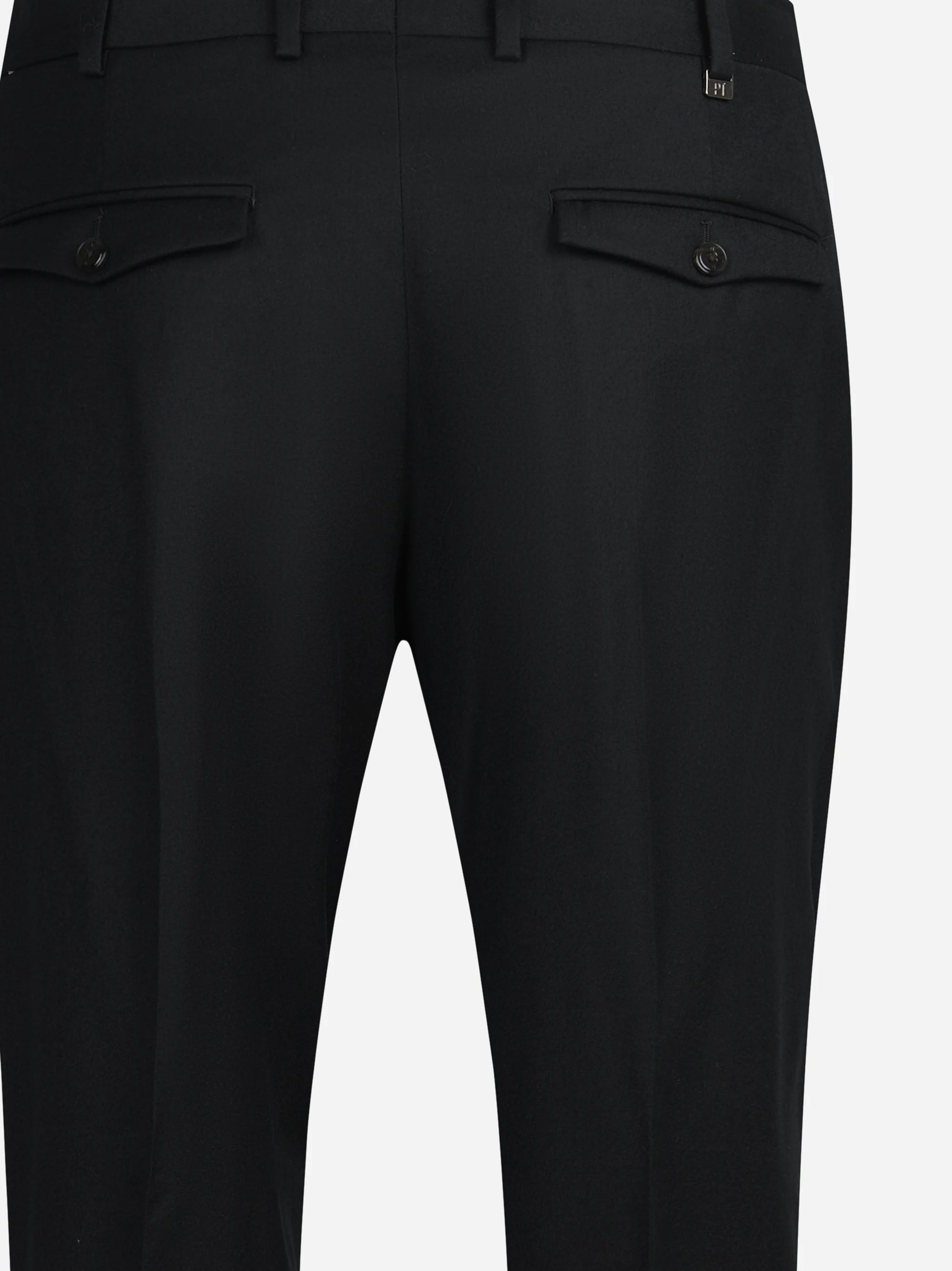 Pantalone in flanella stretch Rebel nero - dettaglio del retro