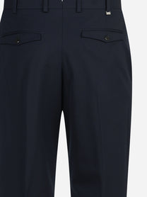 Pantalone bi-stretch Rebel blu - vista laterale e dettagli