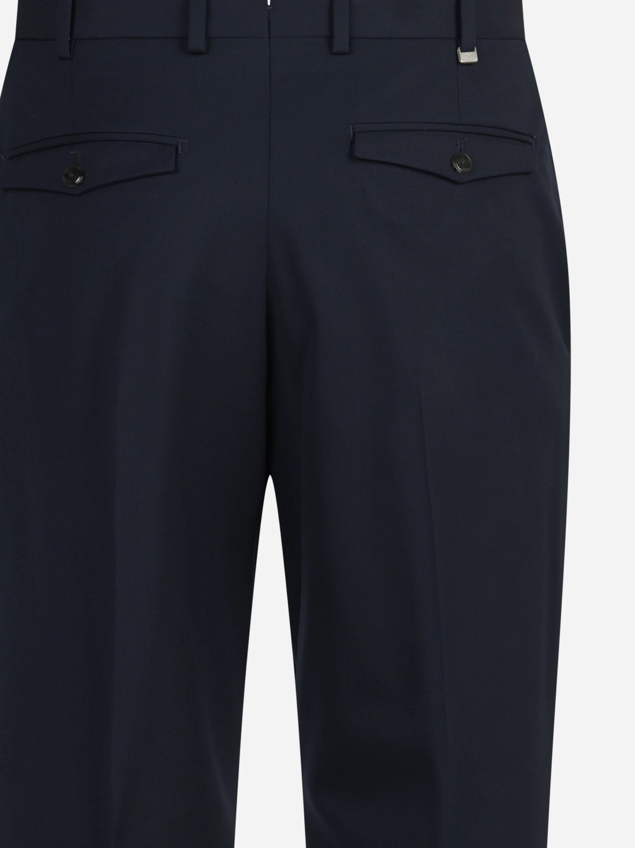 Pantalone bi-stretch Rebel blu - vista laterale e dettagli