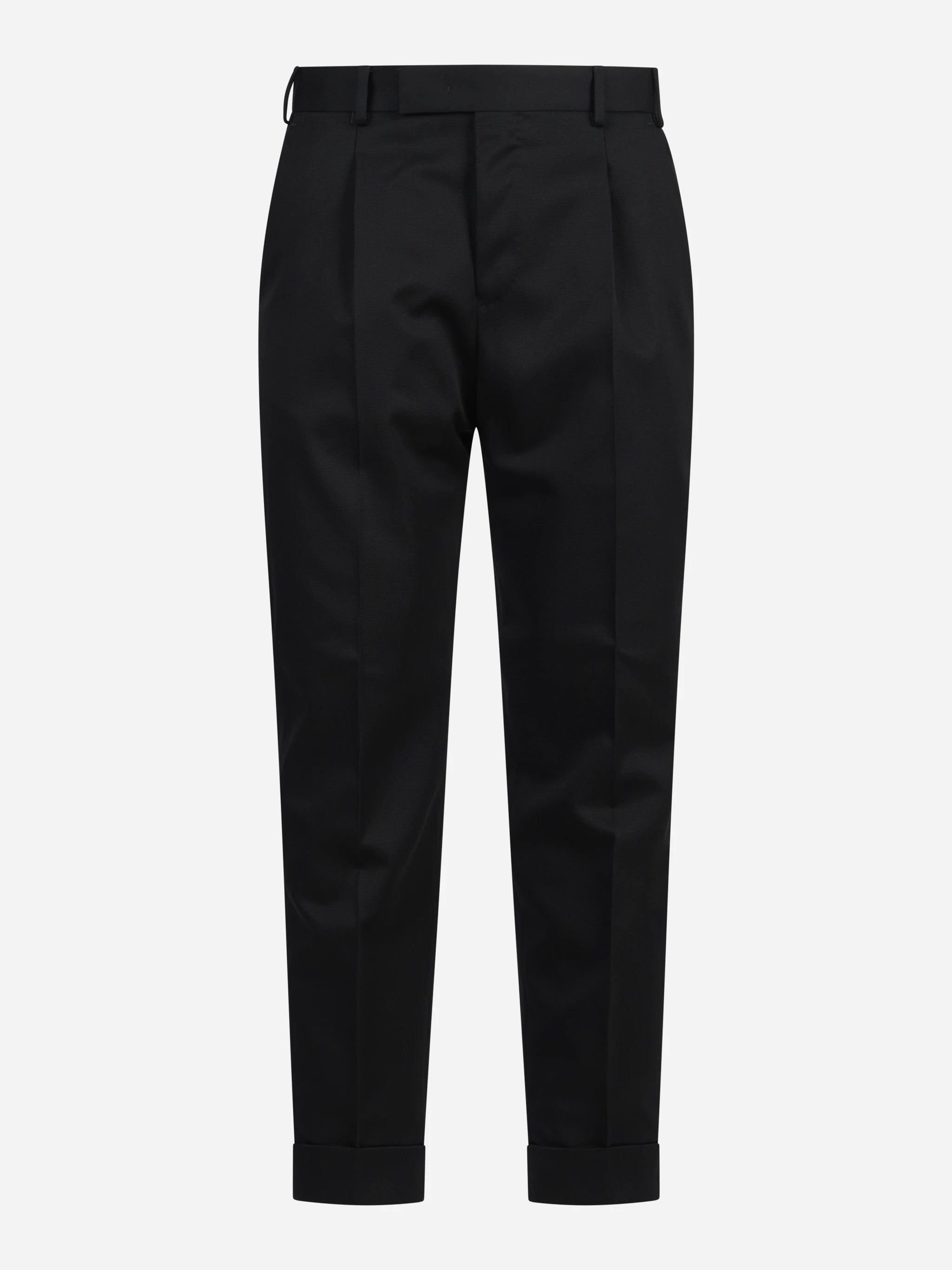 Pantalone drill di lana Rebel nero - vista frontale