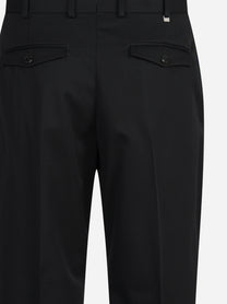 Pantalone drill di lana Rebel nero - vista laterale e dettagli