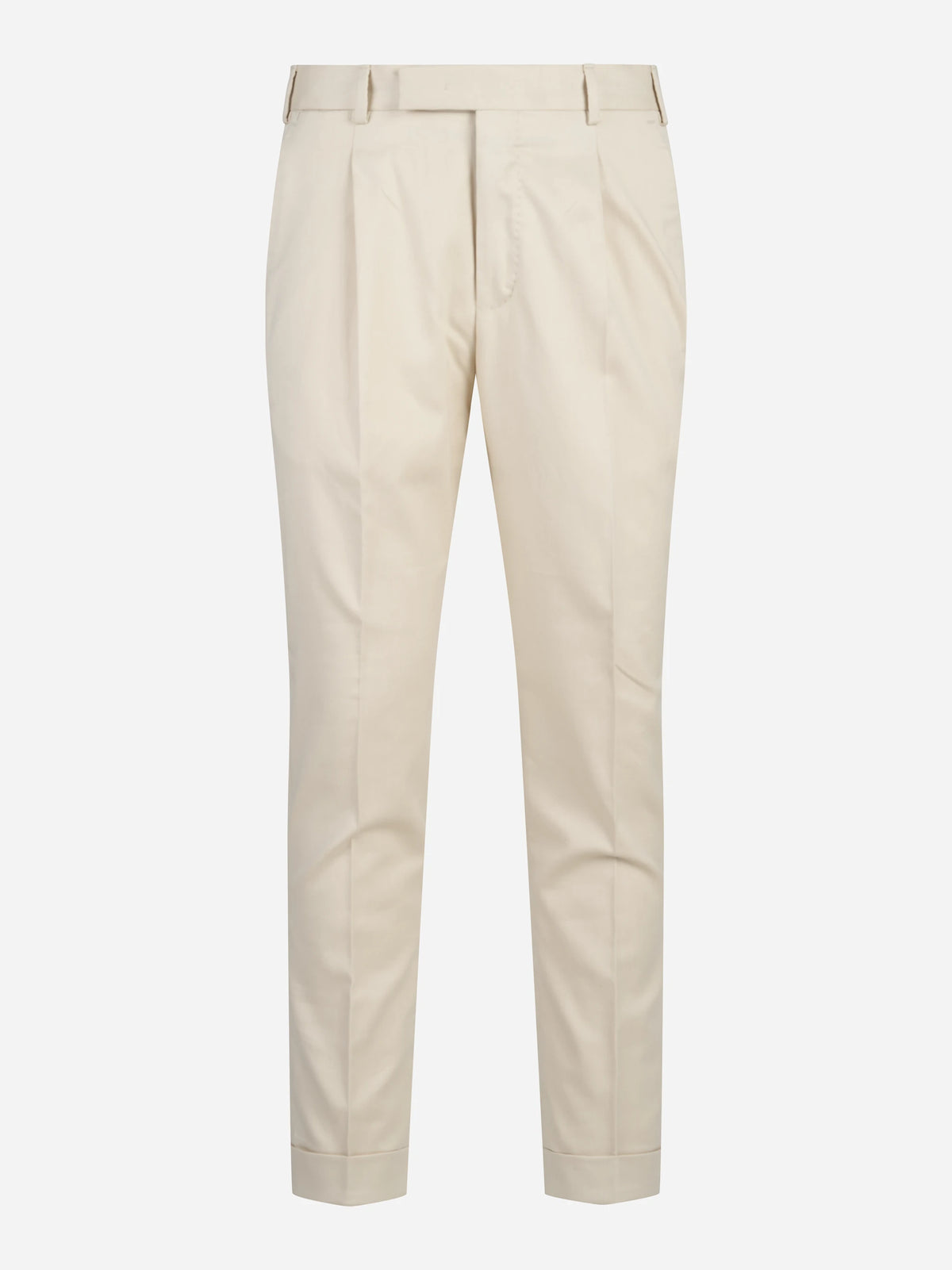 Pantalone Rebel in cotone e seta beige - vista frontale