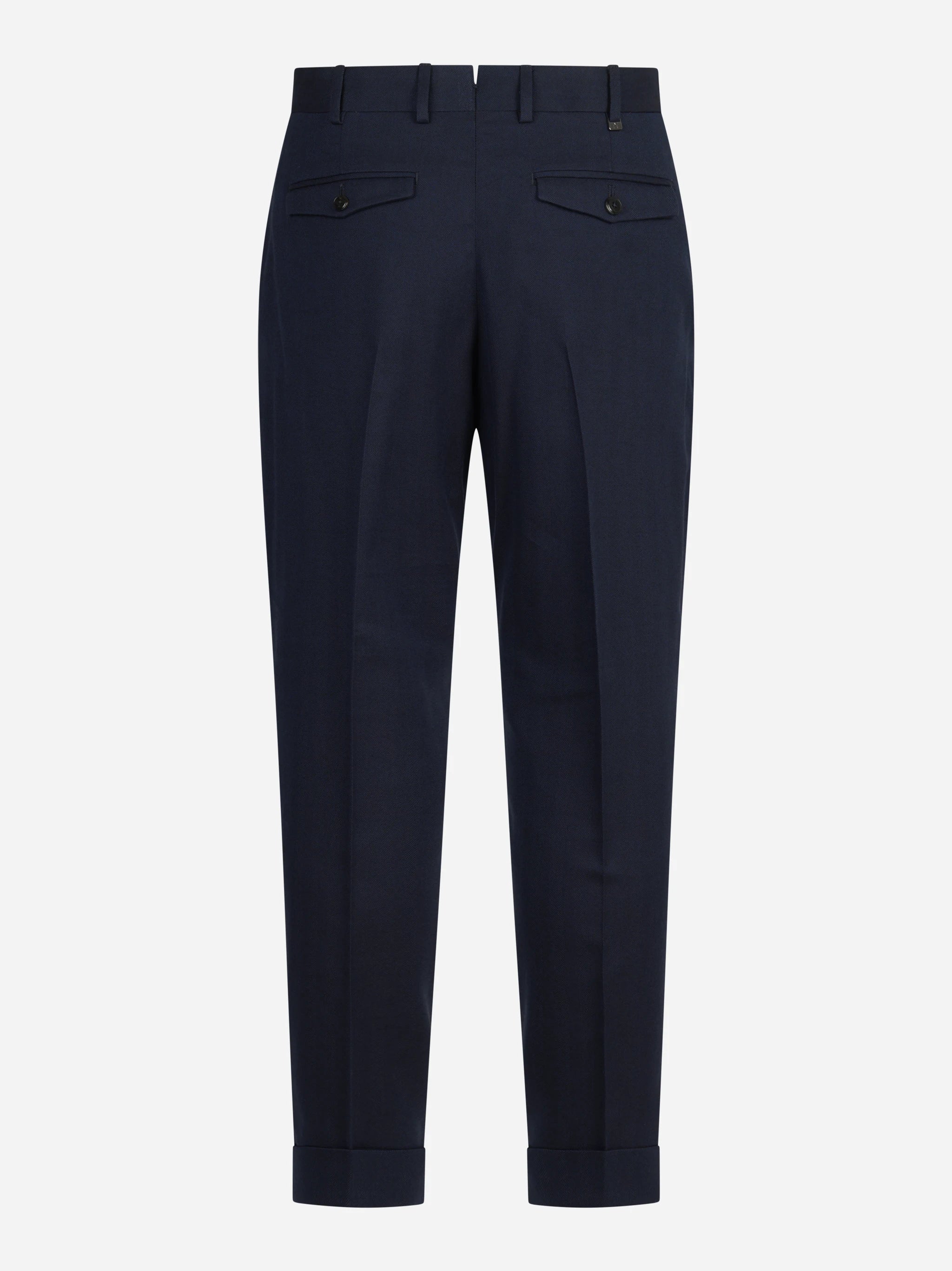 Pantalone misto lana e cotone Rebel blu - vista posteriore