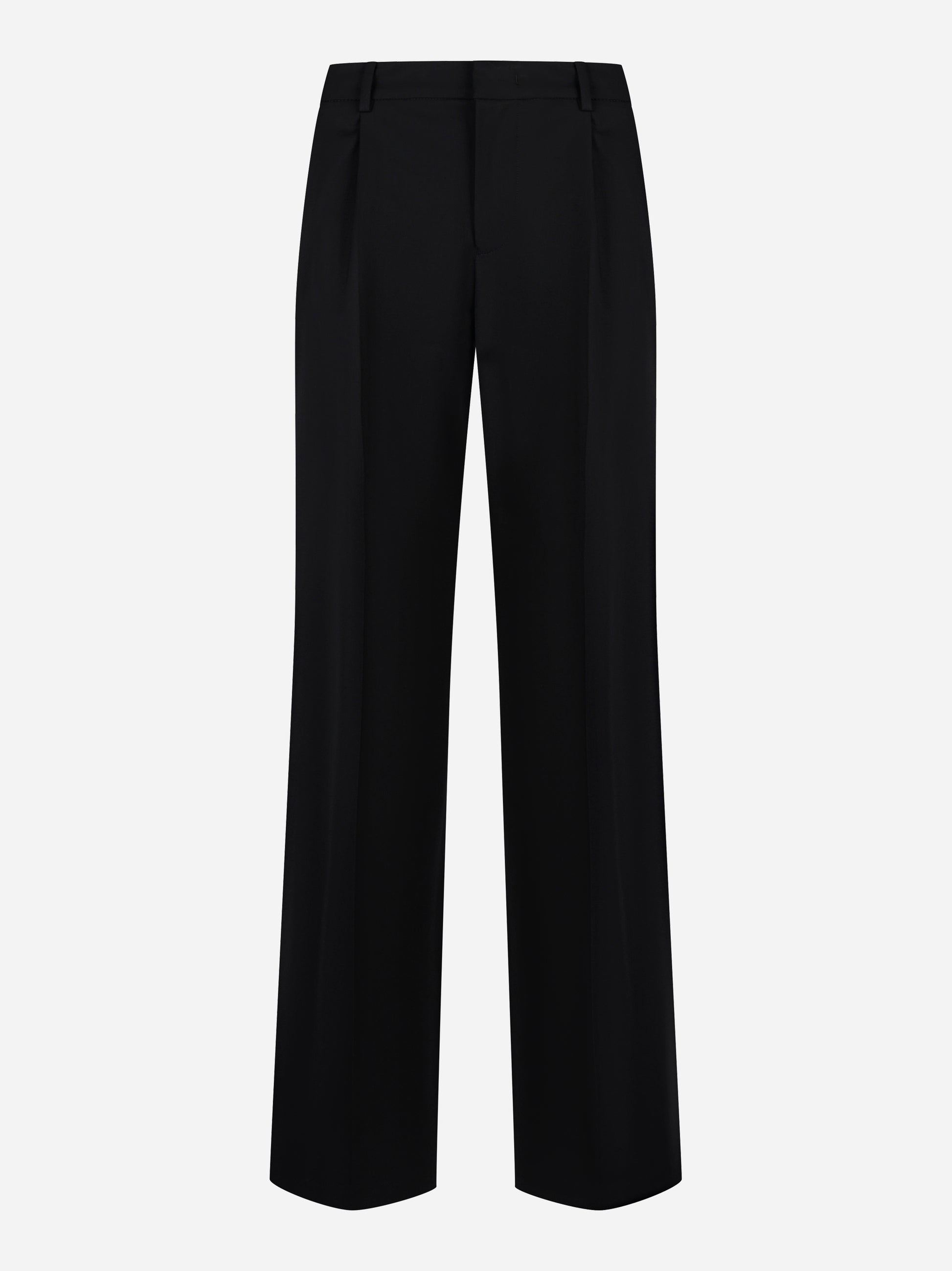 Pantaloni PT Torino Lola in lana stretch nera, vista frontale