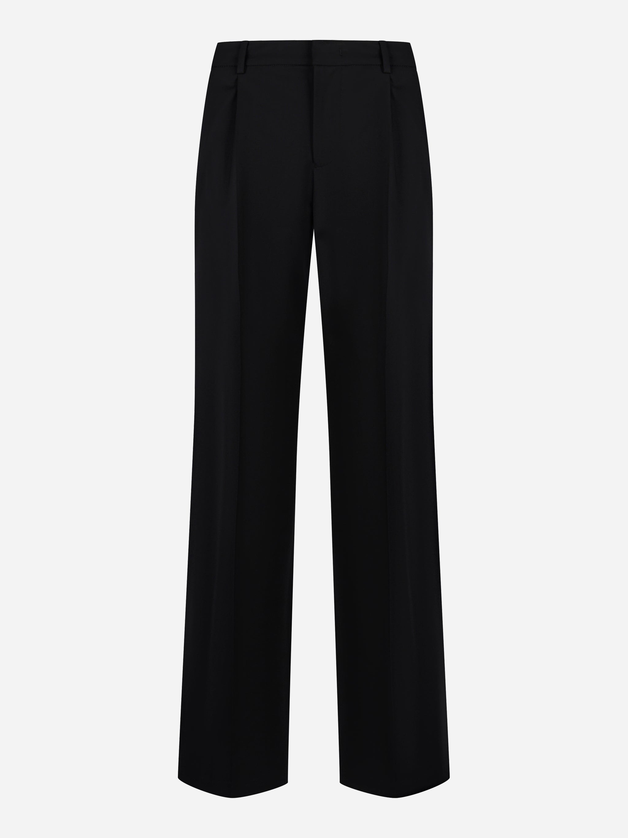 Pantaloni PT Torino Lola in lana stretch nera, vista frontale