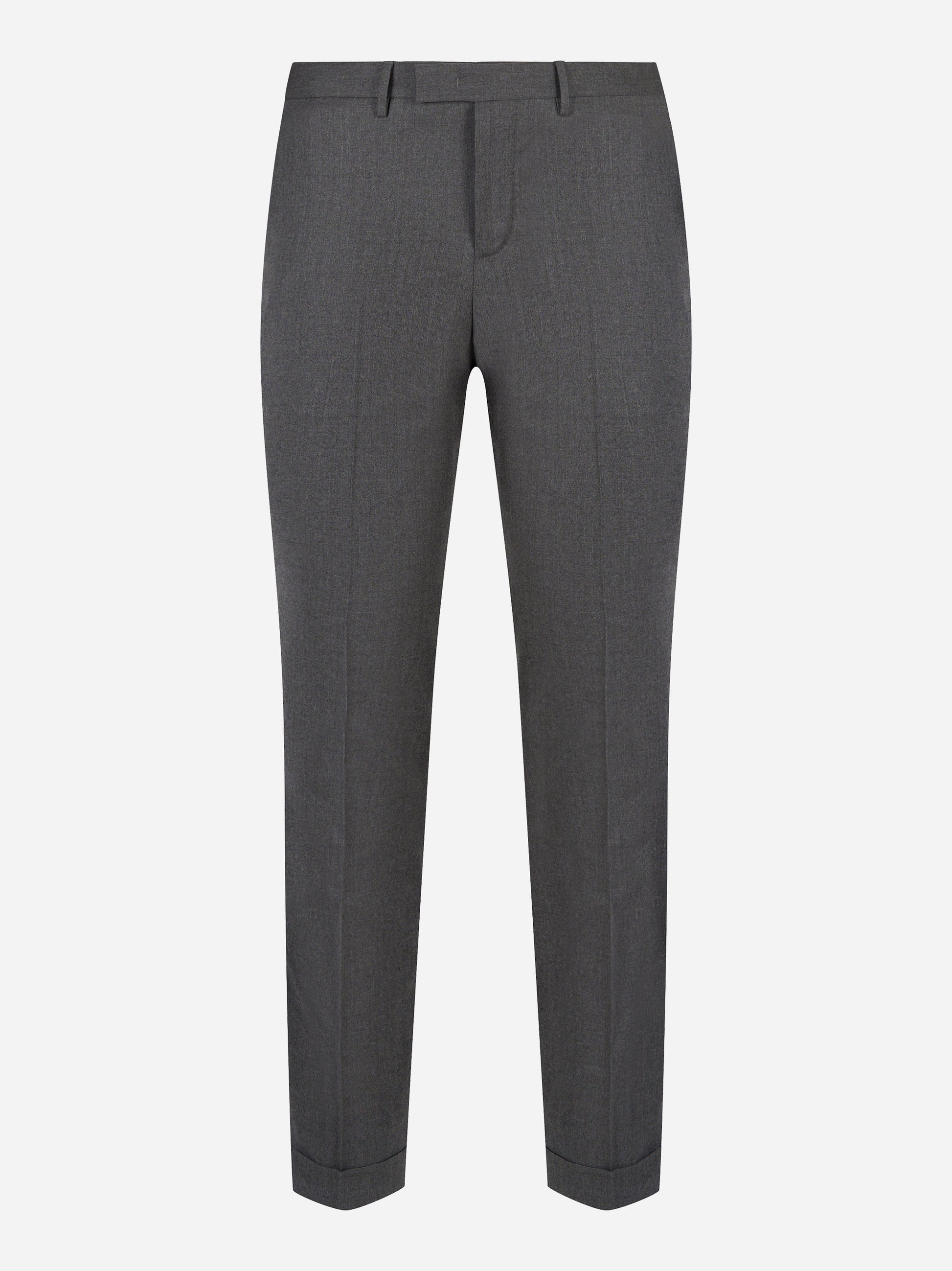 PT TORINO Pantalone Master slim fit in lana stretch in grigio - fronte