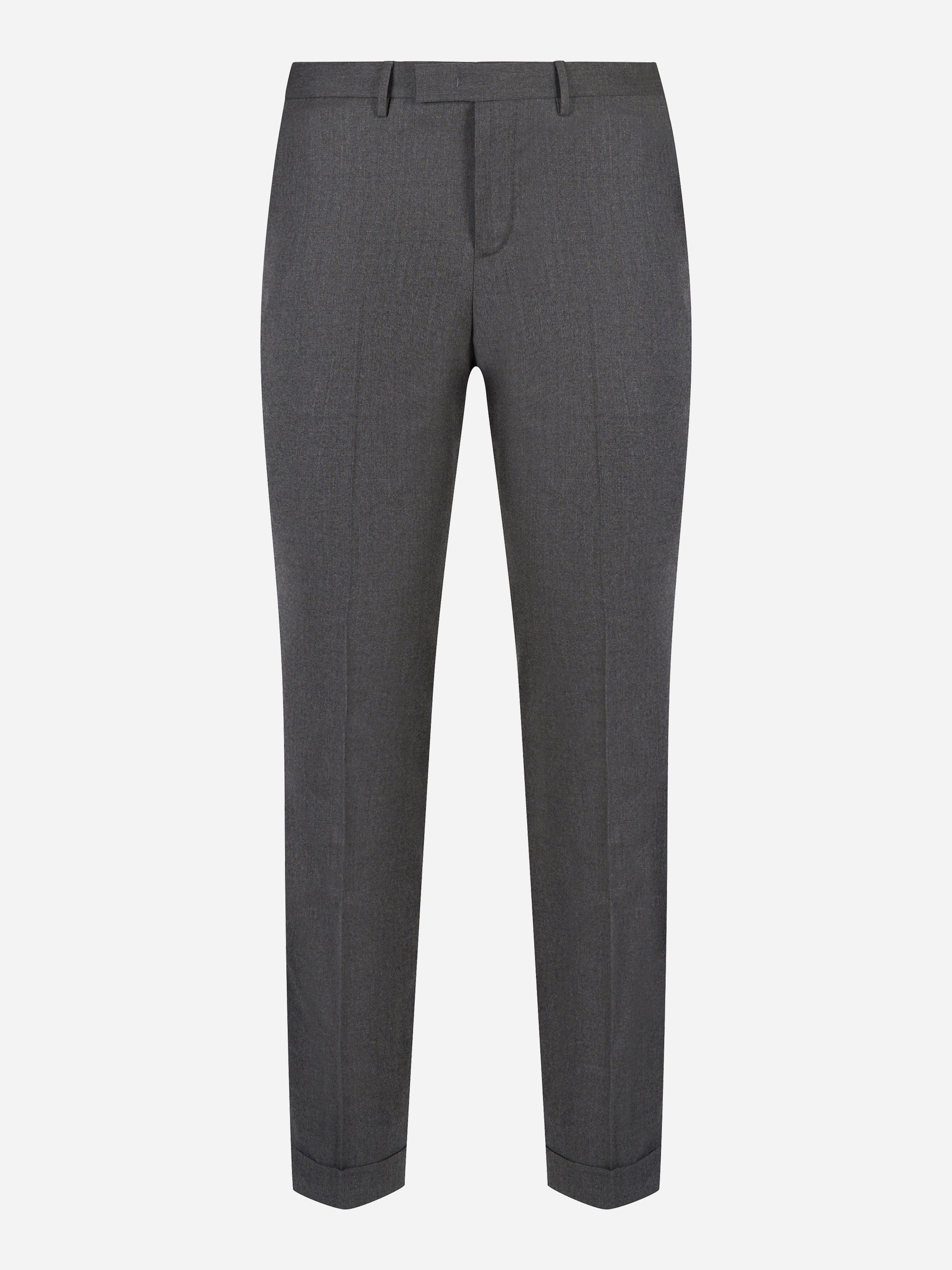 PT TORINO Pantalone Master slim fit in lana stretch in grigio - fronte