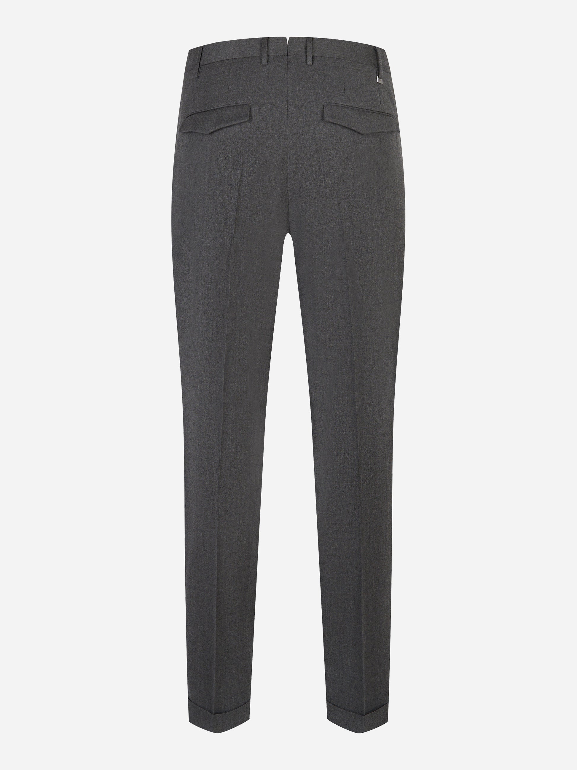 PT TORINO Pantalone Master slim fit in lana stretch in grigio - retro