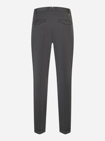 PT TORINO Pantalone Master slim fit in lana stretch in grigio - retro
