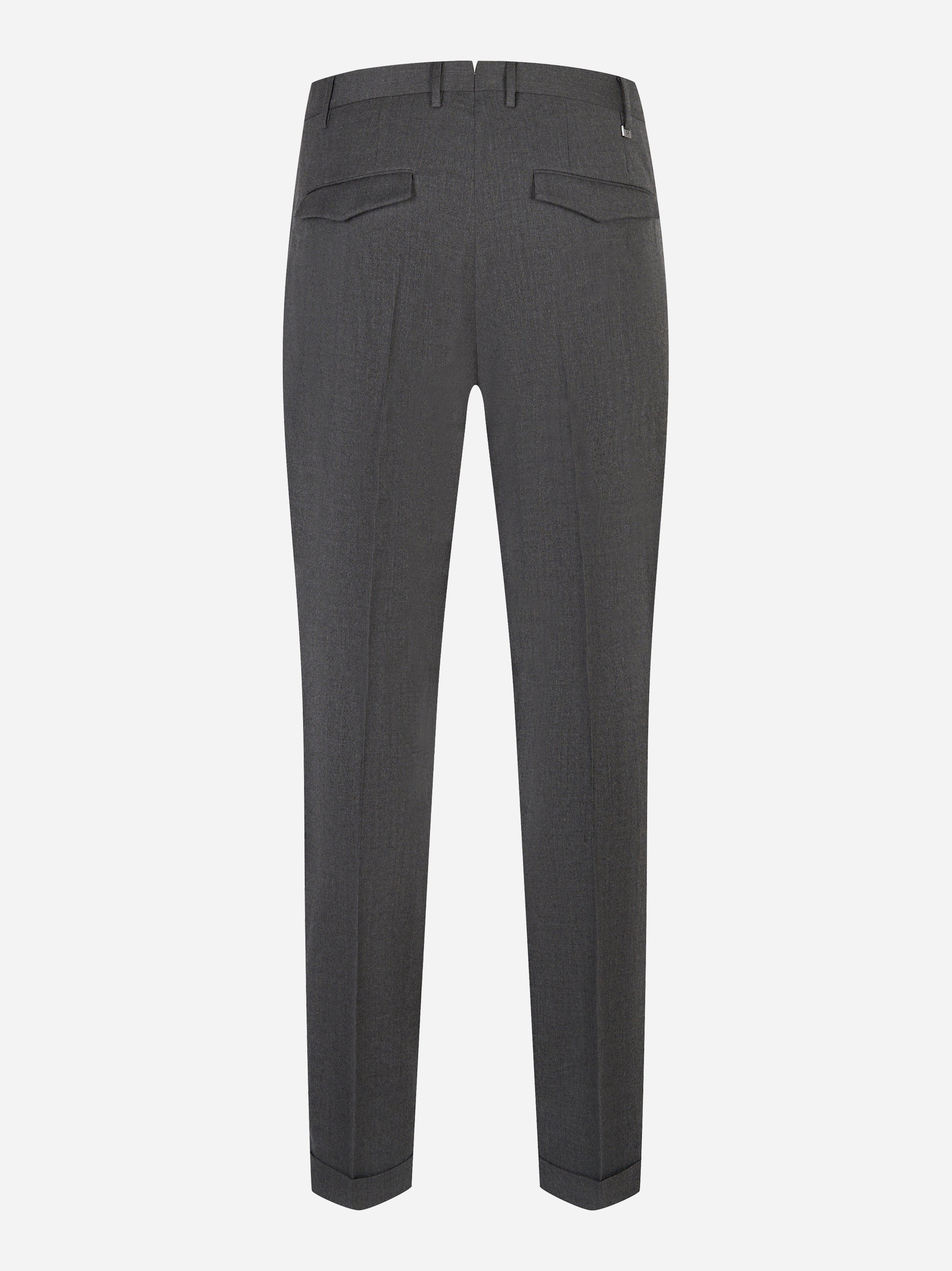 PT TORINO Pantalone Master slim fit in lana stretch in grigio - retro