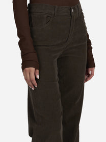 Cardigan Jane in lana jacquard cioccolato - indossato, vista alternativa 7