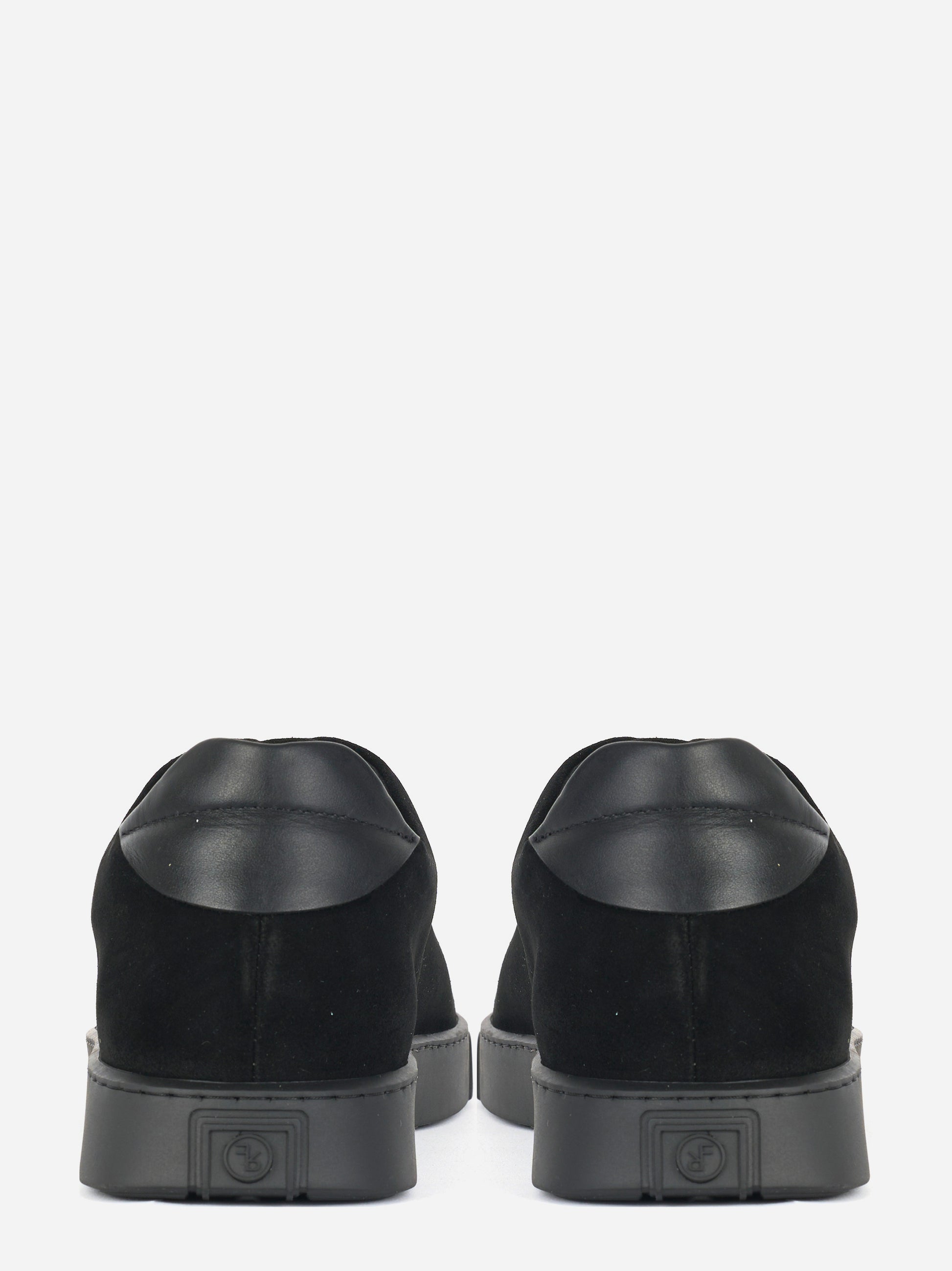 Retro sneakers Referenc Studios The Cassetta in suede nero con dettaglio tallone