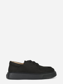 Sneakers The Tahoe in nabuk nero Referencestudio vista laterale sinistra
