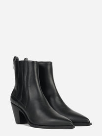 Stivaletto Wendy in pelle nera - vista tre quarti