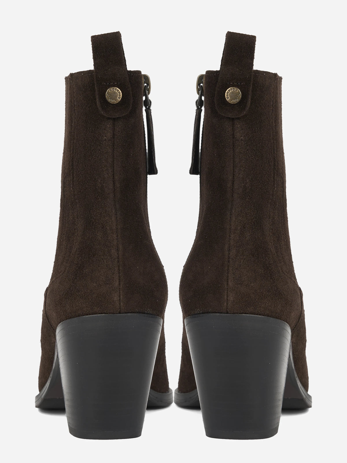 Stivaletto Wendy in suede testa di moro - vista posteriore