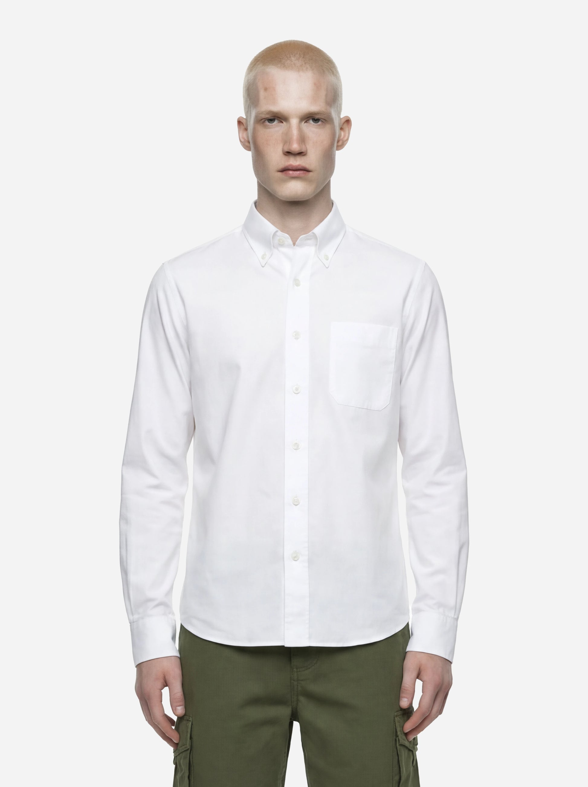 Camicia button down bianca Magalloway in popeline di cotone