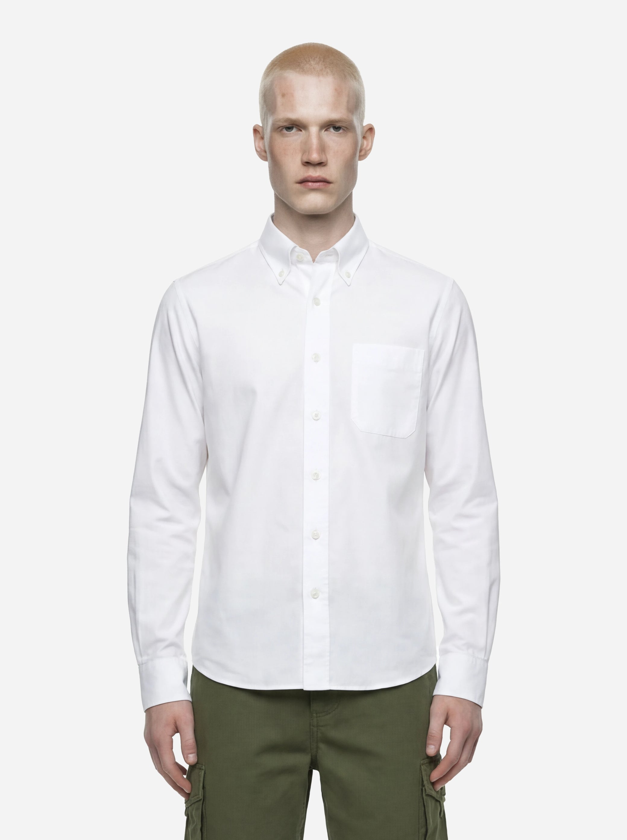 Camicia button down bianca Magalloway in popeline di cotone