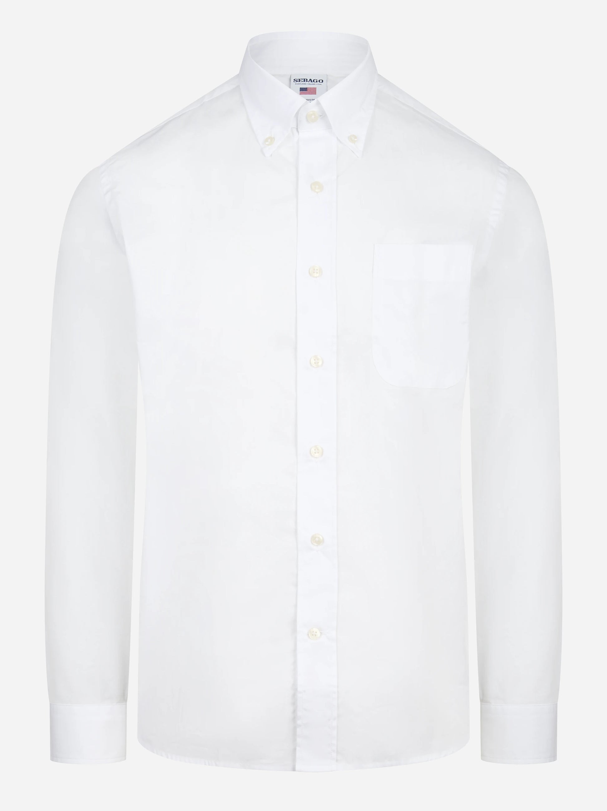 Camicia button down bianca Magalloway in popeline di cotone