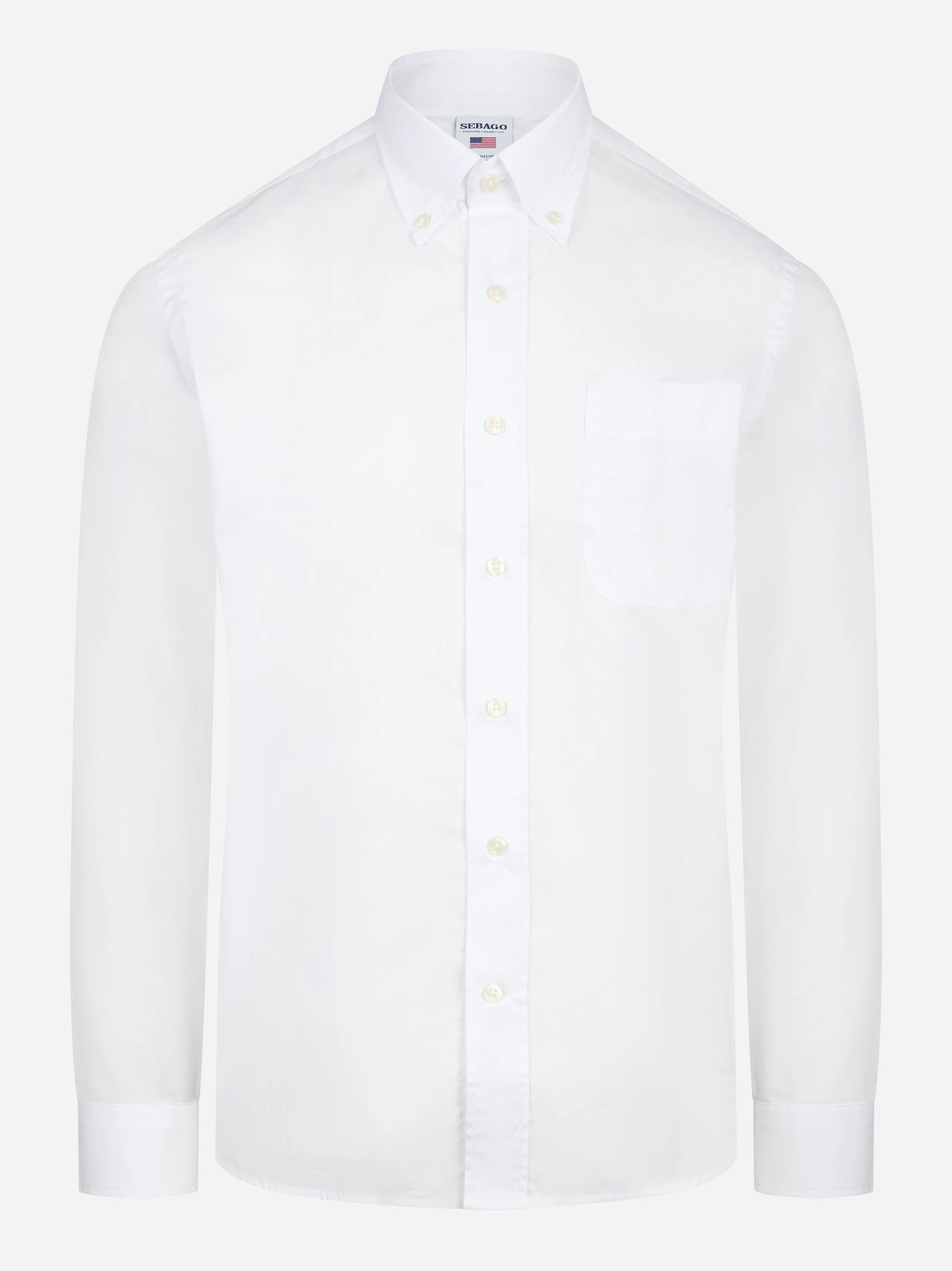 Camicia button down bianca Magalloway in popeline di cotone