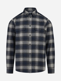 Overshirt Mizzen in cotone blu - vista frontale