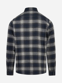 Overshirt Mizzen in cotone blu - vista posteriore